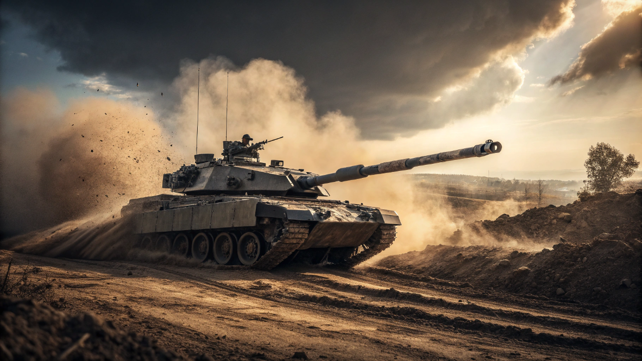 O supertanque de US$ 10 milhões que acelera a 50 km/h em terrenos destruídos usando computadores avançados para travar a mira e atirar em movimento