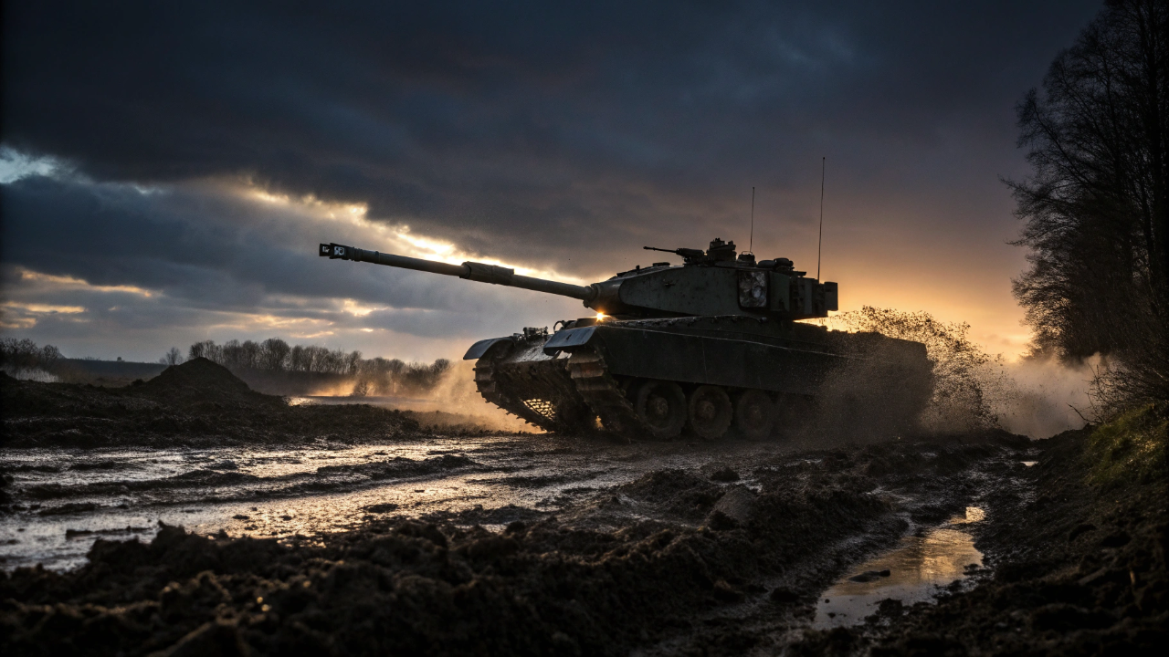 O tanque britânico FV4034 Challenger 2 ostenta uma das blindagens mais resistentes do mundo e precisão letal com seu canhão de 120 mm com alma raiada