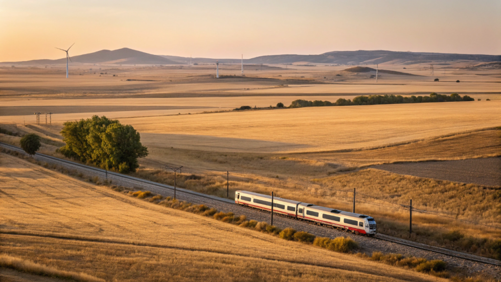 O trem espanhol que passa por moinhos de vento e castelos medievais e leva você para lugares que nenhum aeroporto consegue alcançar