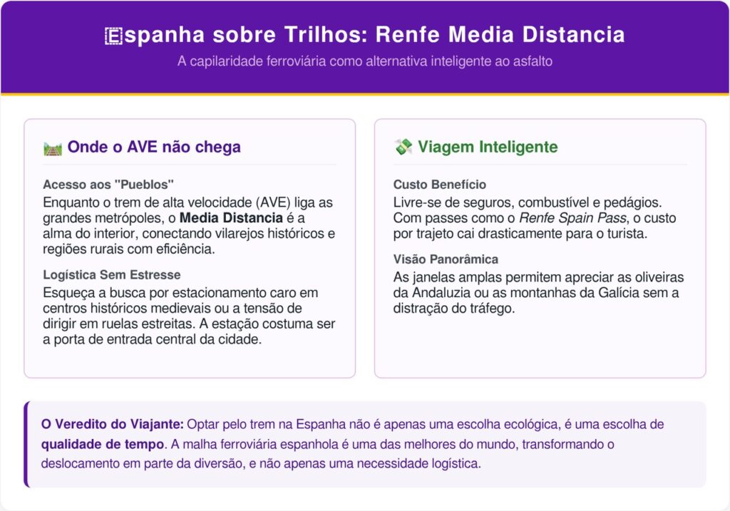 O trem espanhol que passa por moinhos de vento e castelos medievais e leva você para lugares que nenhum aeroporto consegue alcançar