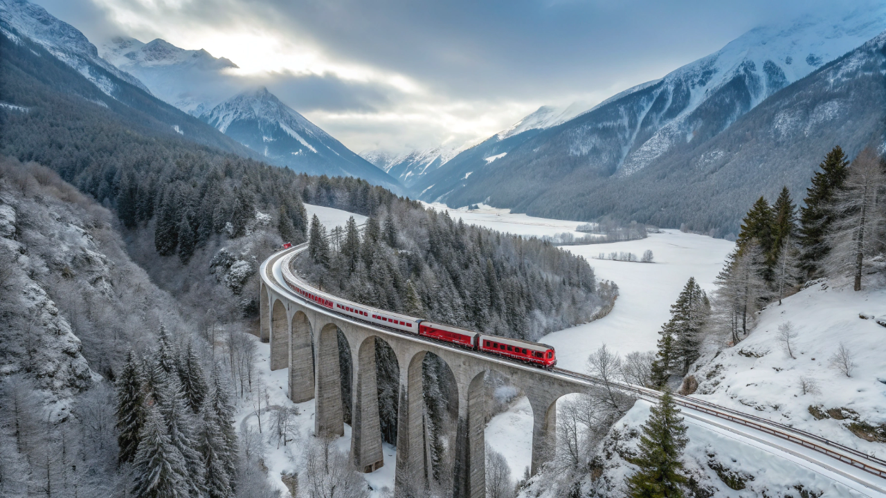O trem expresso mais lento do mundo atravessa 291 pontes e 91 túneis pelos Alpes Suíços em uma jornada panorâmica de 8 horas a mais de 2000 metros de altitude