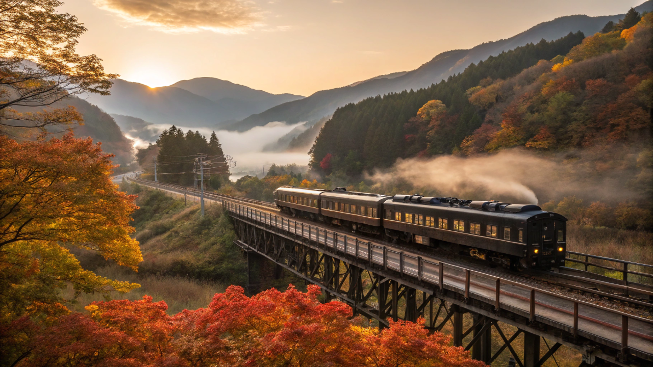 O trem japonês mais exclusivo do mundo aceita apenas 30 passageiros por viagem e tem cabines decoradas com porcelana fina e madeira maciça