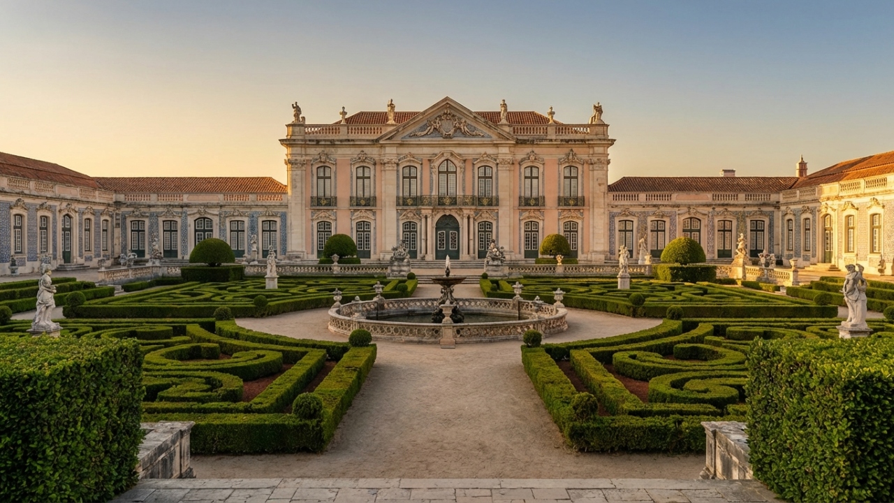 Com jardins de 16 hectares e salões de espelhos colossais, a residência iniciada em 1747 surge como uma das joias mais raras do rococó europeu
