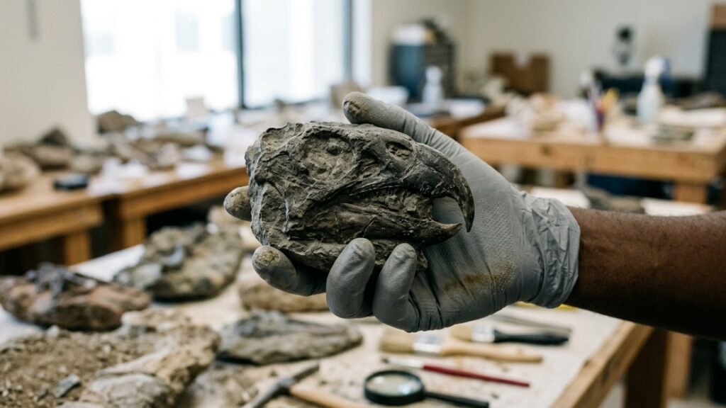 Fóssil de réptil com bico de papagaio de 230 milhões de anos é localizado por cientistas brasileiros e traz pistas inéditas sobre a evolução da vida no planeta