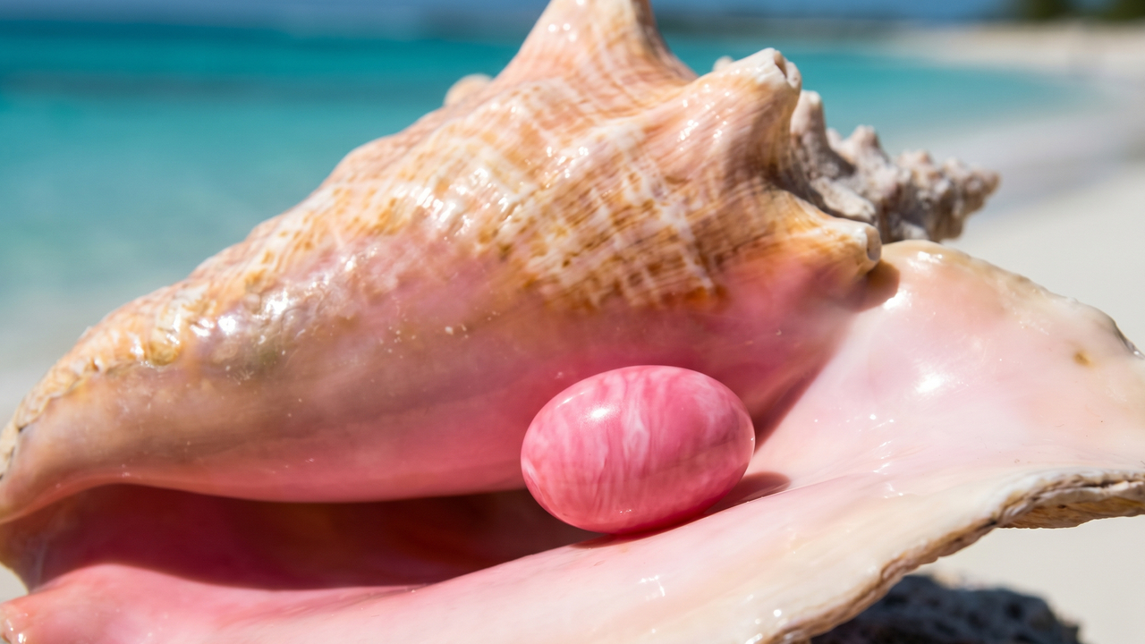 Esqueça as ostras, pois esta joia nasce em caracóis gigantes, não possui nácar e brilha com um tom rosa único sendo uma das mais raras do mar