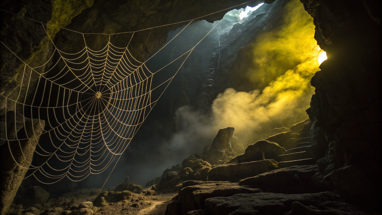 Pesquisadores mapeiam teia de aranha gigante com 106 metros quadrados em caverna inóspita