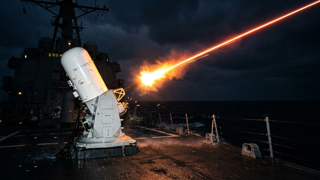 O robô cilíndrico que dispara 4.500 tiros por minuto e protege navios de guerra sozinho