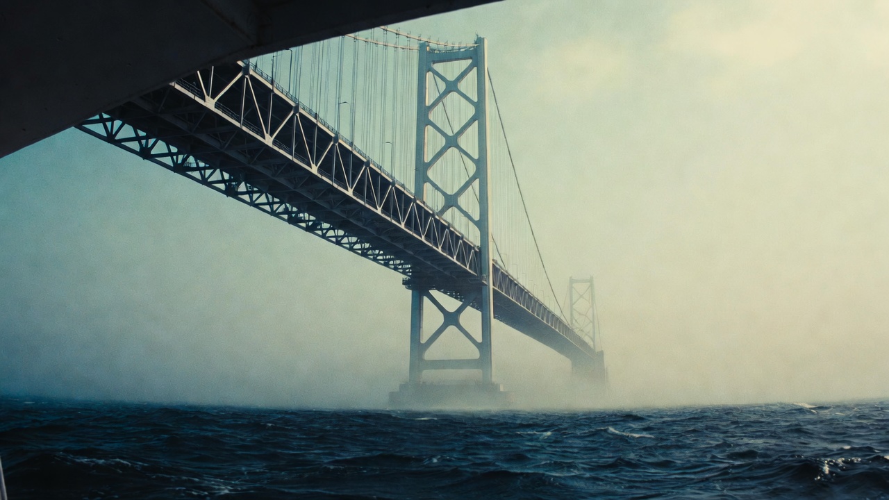 Suportando ventos de 286 km/h com cabos de aço reforçado, a ponte japonesa que possui quatro quilômetros de extensão une duas grandes ilhas