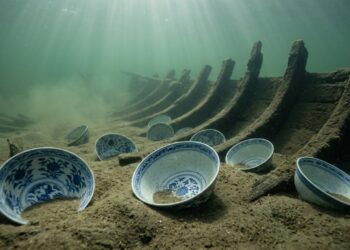 O naufrágio do século XIV batizado de Temasek Wreck carregava a maior quantidade de porcelana azul e branca da Dinastia Yuan já recuperada de uma única embarcação