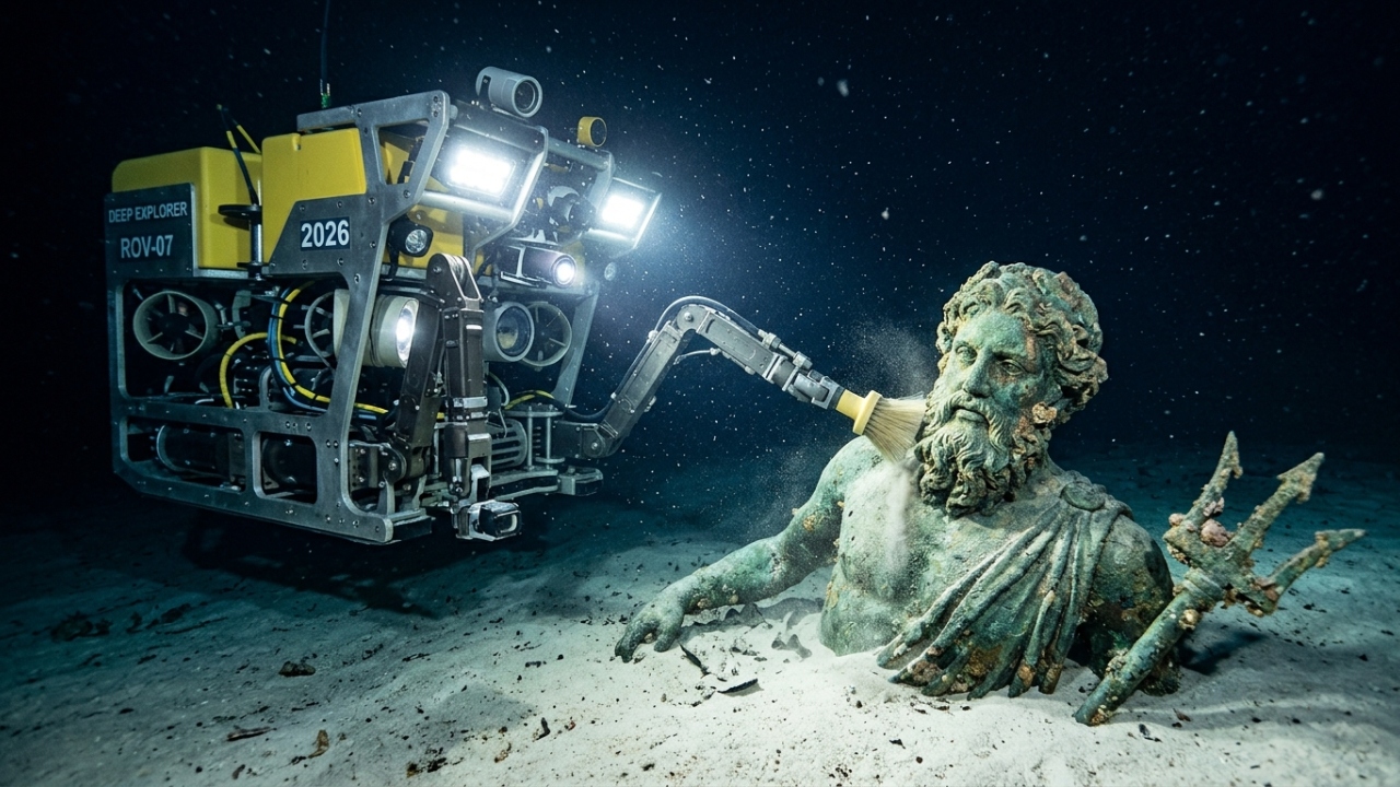 Robôs de alta profundidade localizam navio grego com carga de estátuas de bronze e engrenagens de precisão a 2.000 metros e revelam o nível de sofisticação tecnológica da civilização antiga