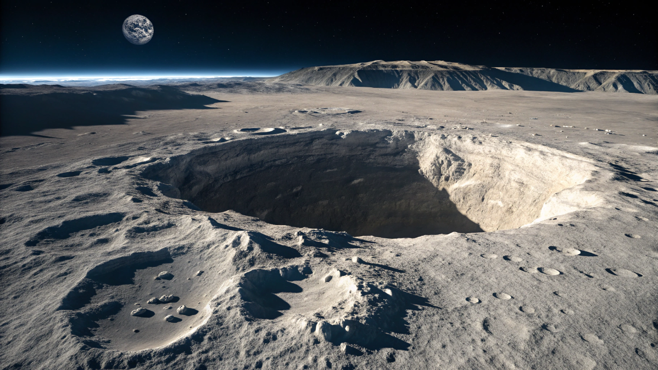 Radar detecta caverna com mais de 100 metros de profundidade na Lua que pode abrigar humanos no futuro