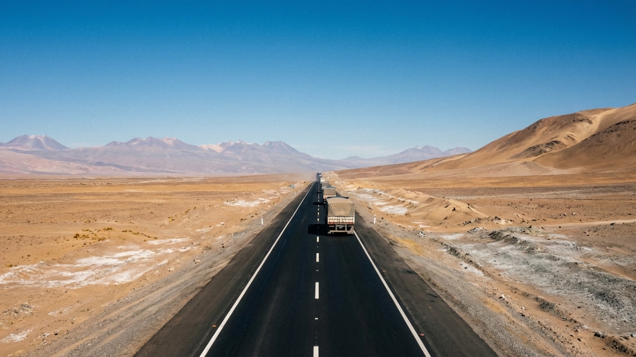 Com 3.364 km de extensão pelo deserto mais seco do mundo, a rodovia chilena surge como um desafio de engenharia em clima extremo