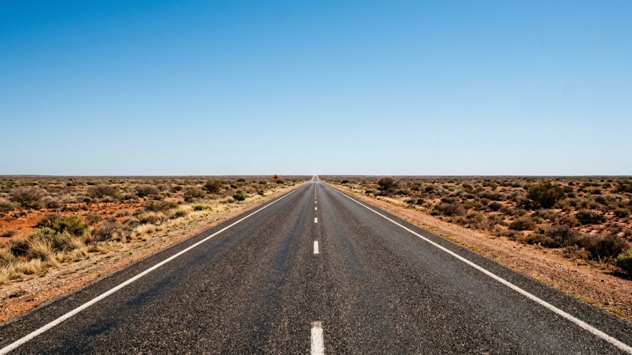 A rodovia infinita que obriga o motorista a dirigir 146 quilômetros em linha reta sem nenhuma curva na Austrália
