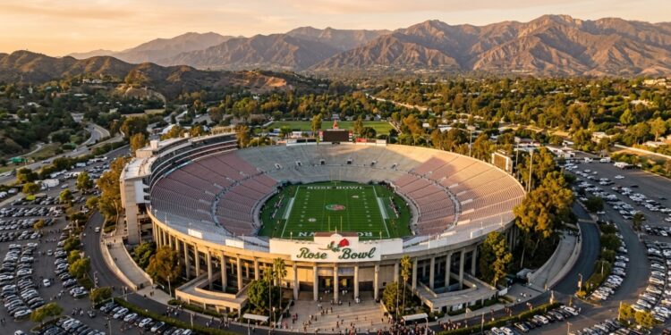 Com capacidade para 92.542 pessoas e inaugurado em 1922, o Rose Bowl em Pasadena tornou-se o estádio mais histórico e lendário dos Estados Unidos
