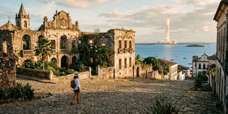 A cidade brasileira onde dezenas de palácios em ruínas resistem ao tempo e foguetes são lançados