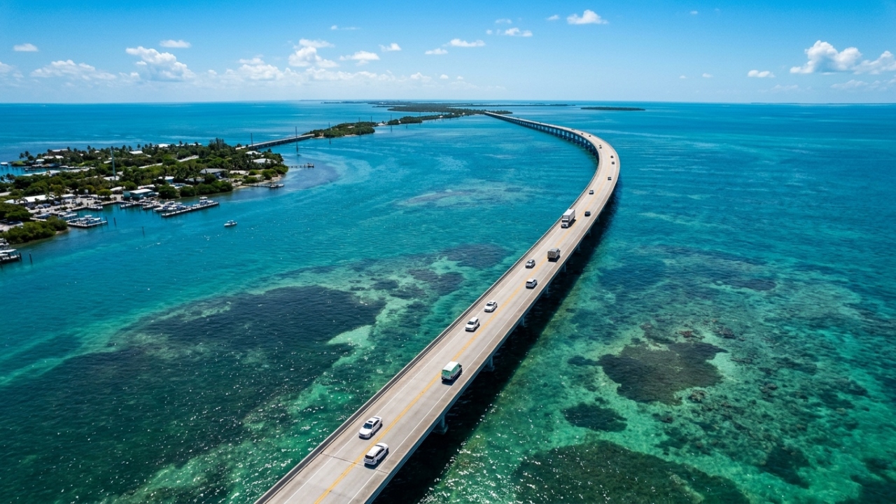 Todos que cruzam a ponte de 10 quilômetros na Flórida sentem a tensão de dirigir cercados pelo oceano sem ter onde parar