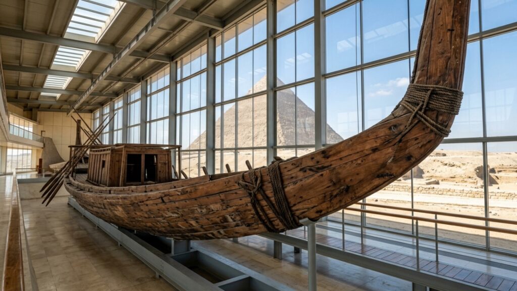 Reconstituição de barco solar com 45 metros de comprimento revela segredos da engenharia naval do antigo Egito e como a civilização transportava seus faraós