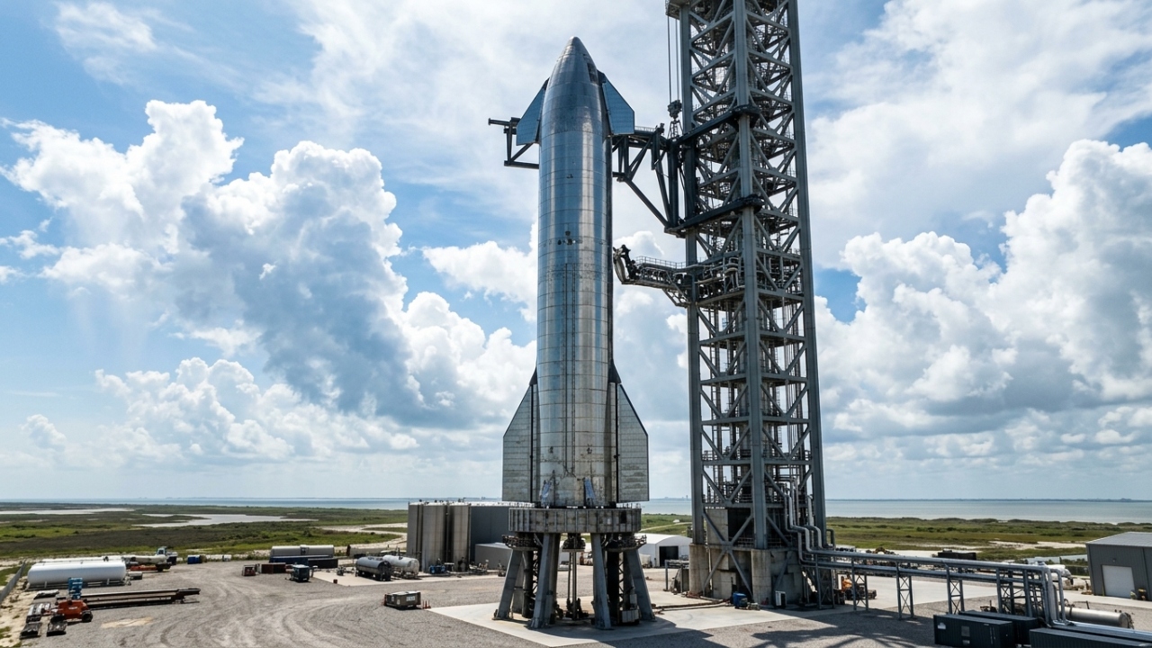 Com 120 metros de altura e 33 motores na base, o foguete de aço que gera sete mil toneladas de empuxo busca viabilizar a vida em outros planetas