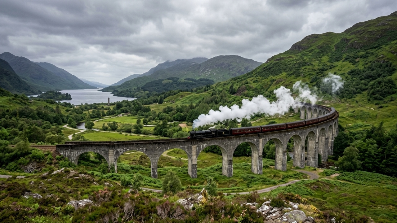 A ponte de concreto de 1898 que Harry Potter tornou famosa ainda recebe trens reais toda semana na Escócia