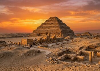 Com um labirinto de 6 km de túneis escondidos sob a areia, a pirâmide mais antiga do Egito revela segredos de uma engenharia que desafia o conhecimento moderno