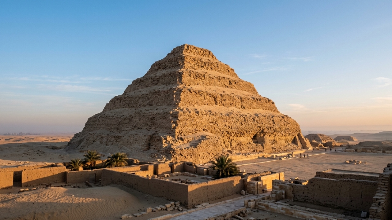 Com um labirinto de 6 km de túneis escondidos sob a areia, a pirâmide mais antiga do Egito revela segredos de uma engenharia que desafia o conhecimento moderno