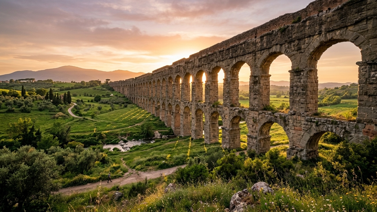 Com rede de 50 km de túneis, os aquedutos da Roma Antiga ainda surpreendem engenheiros ao transportar 1 bilhão de litros de água pura todos os dias