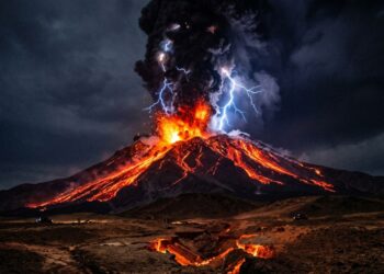 Após 700 mil anos adormecido, vulcão remoto eleva o solo em quase 9 centímetros e acende alerta máximo em satélites de monitoramento