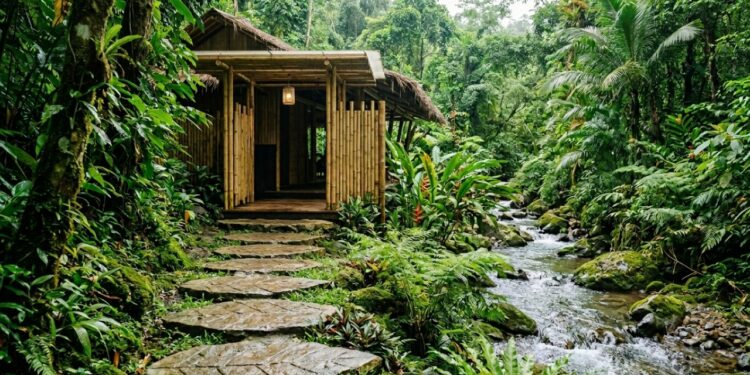 Com 10 anos de construção ao pé de uma montanha sagrada, a villa de bambu nas Filipinas surgiu como o refúgio orgânico mais sereno do sudeste asiático