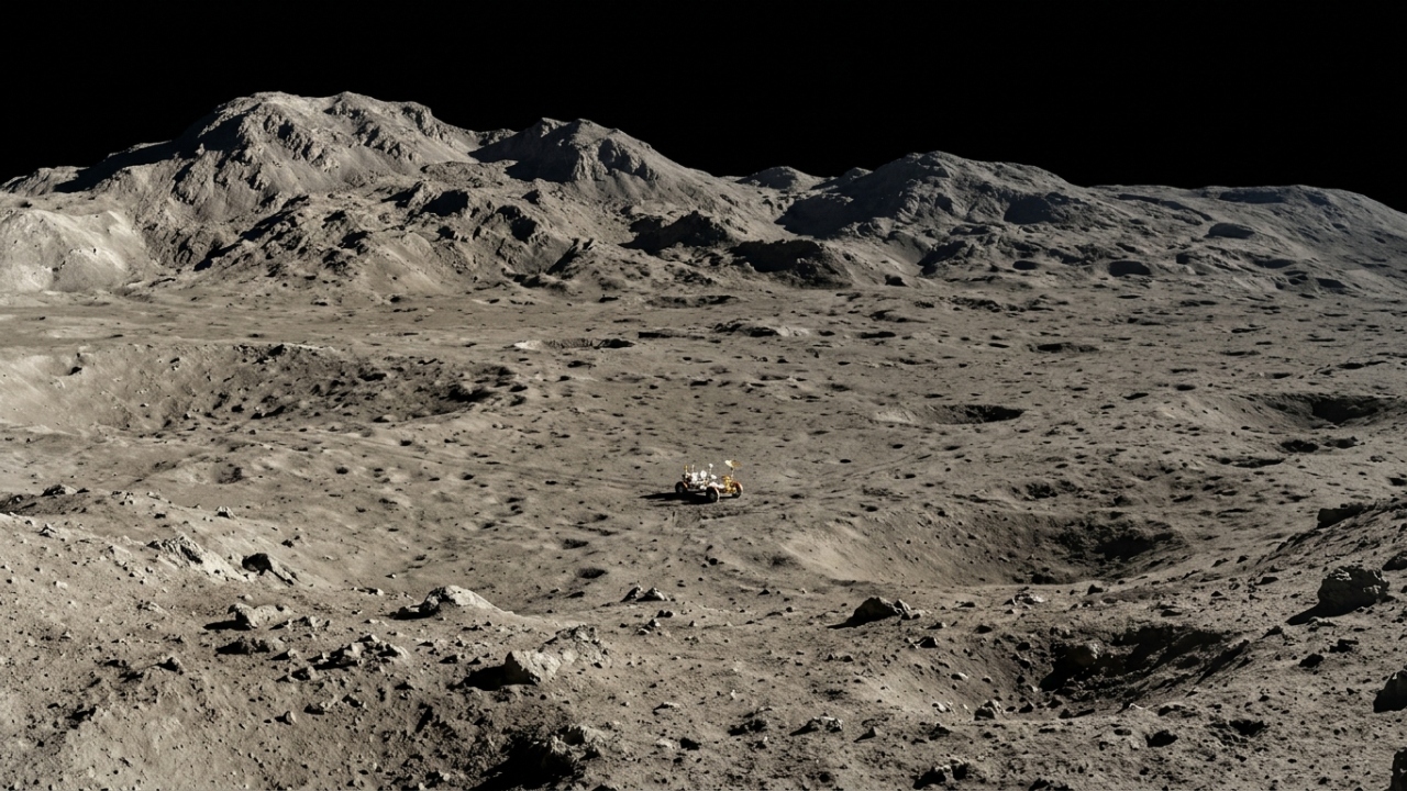 Veículo lunar utilizado nas missões Apollo ainda apresenta marcas de pneus intactas na Lua e vira o monumento mais isolado da humanidade