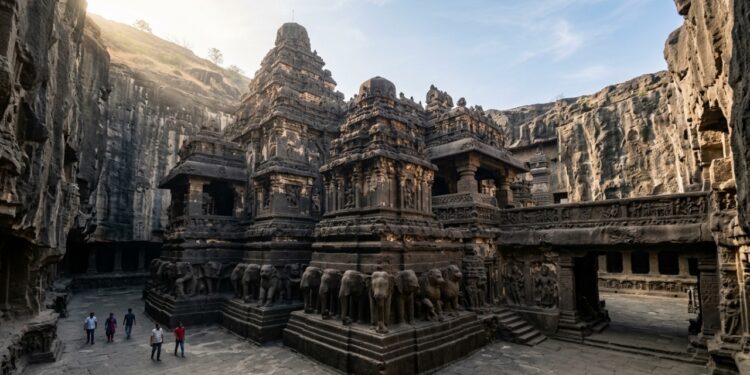 Com 30 metros de altura escavados em uma única rocha, o templo de 1.200 anos virou o maior monólito esculpido da história humana