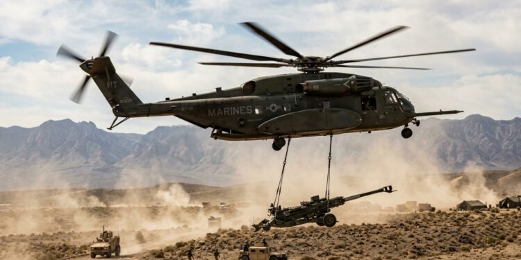 O helicóptero que carrega quase 16 toneladas no ar e reduz em 40% o tempo de resposta logística dos fuzileiros navais dos EUA