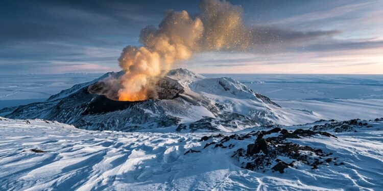 Um vulcão na Antártida joga 80 gramas de ouro puro no ar todos os dias e ninguém consegue pegar nada