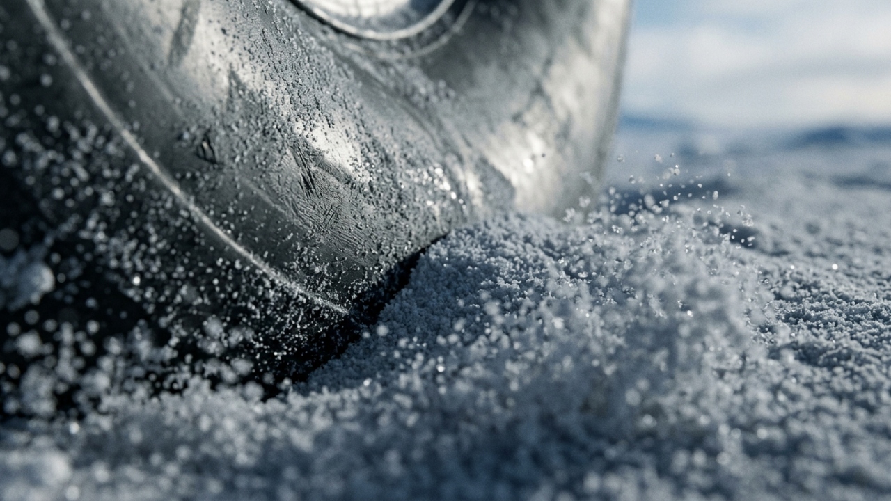 Abandonado em um campo de gelo na Antártida, o gigantesco ônibus de neve com pneus de três metros de altura vira um monumento fantasma isolado