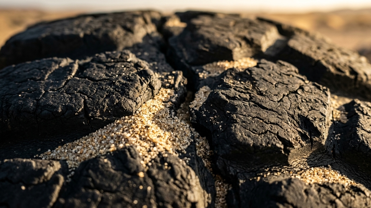 Estrutura de pneu gigante com três metros de altura utilizada em minas de diamantes é encontrada abandonada em deserto na África