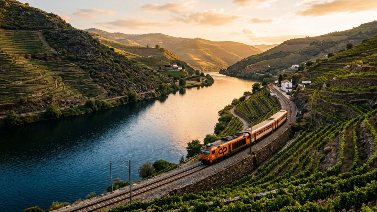 A ferrovia portuguesa inaugurada em 1887 que serpenteia 200 quilômetros de vinhedos e é considerada uma das mais bonitas do planeta