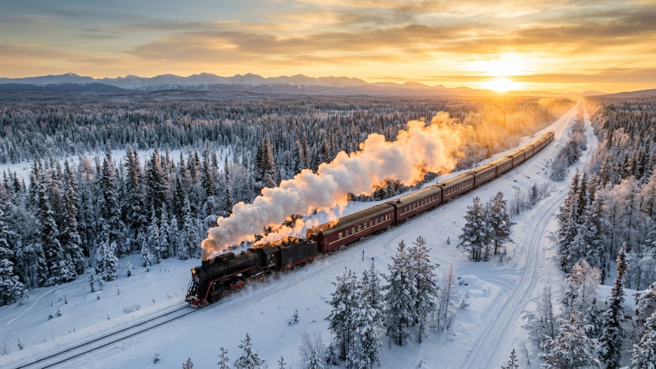 Com 9.289 quilômetros de extensão, a maior rota ferroviária do mundo cruza 8 fusos horários em uma viagem épica de 7 dias conectando a Europa ao extremo da Ásia