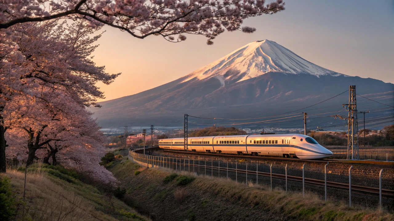 Trem bala asiático de 320 quilômetros por hora que transporta mais de 400 mil passageiros por dia com uma margem de atraso anual de apenas 54 segundos