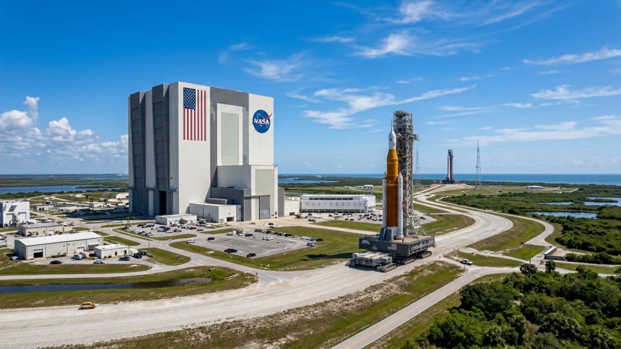 Com 160 metros de altura e volume para naves gigantes, a estrutura de 1966 em Cabo Canaveral é o berço de missões espaciais monumentais