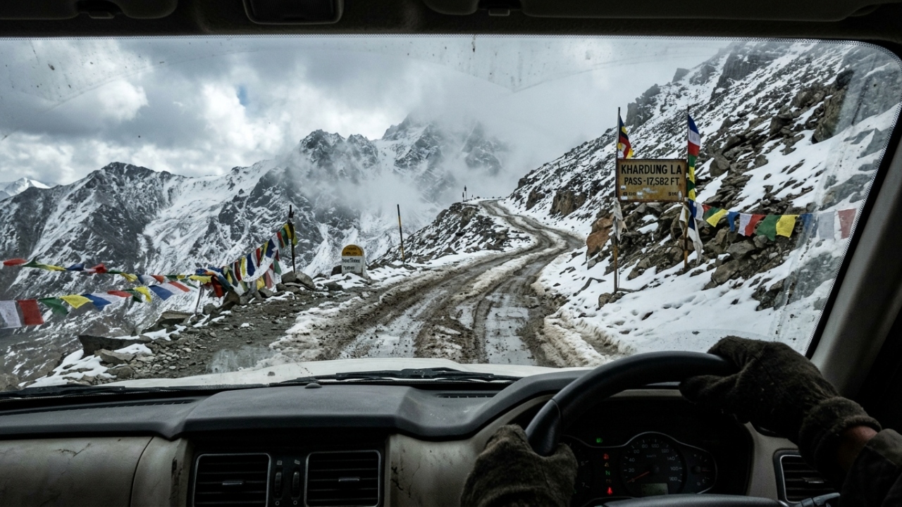 Com 5.359 metros de altura, a passagem na Índia desafia a engenharia e surge como uma das rotas rodoviárias mais elevadas do mundo