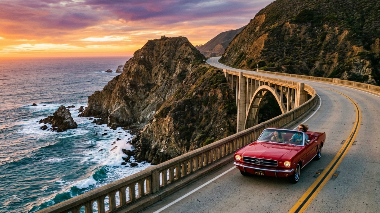 Com 1.055 km de extensão margeando o oceano Pacífico, a rodovia na Califórnia tornou-se a rota costeira mais famosa e cinematográfica de todo o mundo