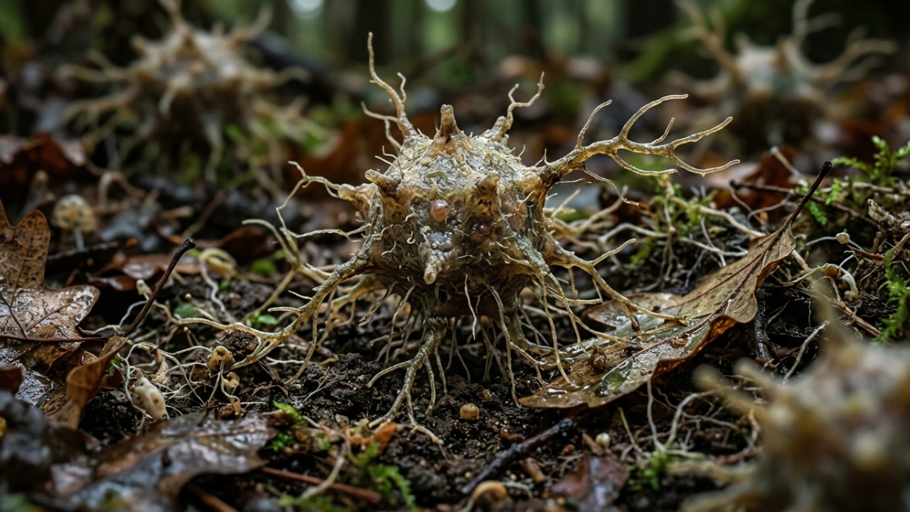 Vírus com pelos, caudas e braços em formato de estrela foram encontrados debaixo das folhas e os cientistas ainda estão tentando explicar o que são