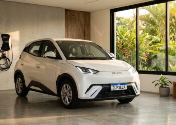 Rodando cerca de 300 quilômetros com uma carga, o compacto elétrico chinês que utiliza baterias de lâmina para garantir a estabilidade térmica total