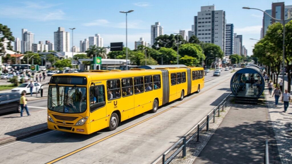 O gigante de 30 metros de extensão mantém o título de maior ônibus articulado do planeta e transporta multidões em tempo recorde