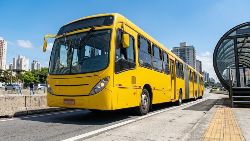 O gigante de 30 metros de extensão mantém o título de maior ônibus articulado do planeta e transporta multidões em tempo recorde