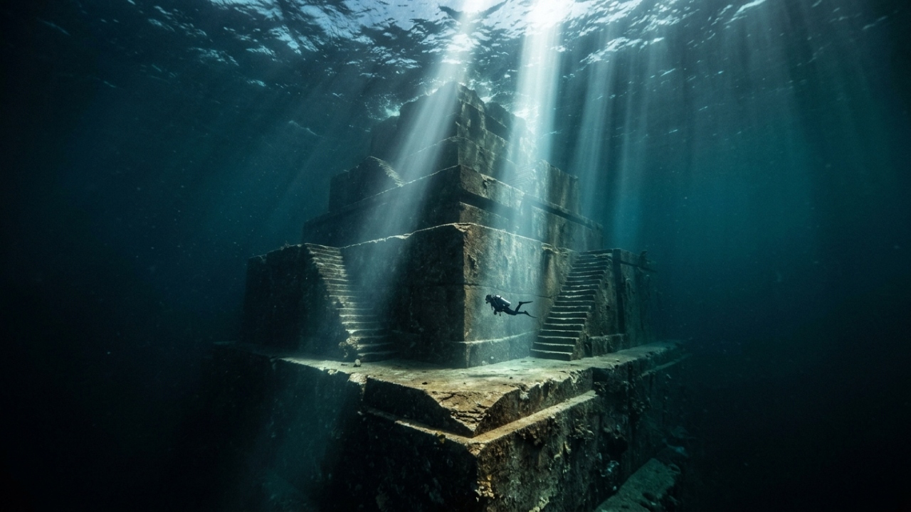 Submersa a 25 metros de profundidade no Japão, a colossal pirâmide de pedra com degraus perfeitos desafia geólogos que tentam provar a sua origem natural