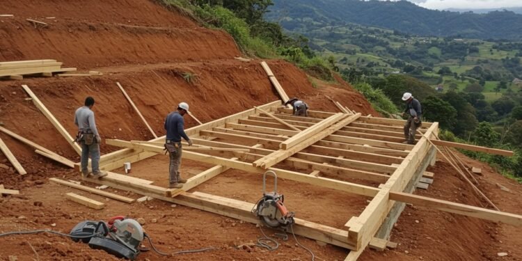 Casal constrói casa dos sonhos na montanha do zero