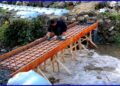 Como construir uma ponte resistente sobre um pequeno riacho