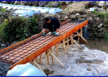Como construir uma ponte resistente sobre um pequeno riacho
