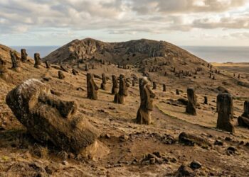 Com cerca de 900 estátuas de pedra Rapa Nui transformou uma ilha isolada em um dos maiores enigmas monumentais do Pacífico