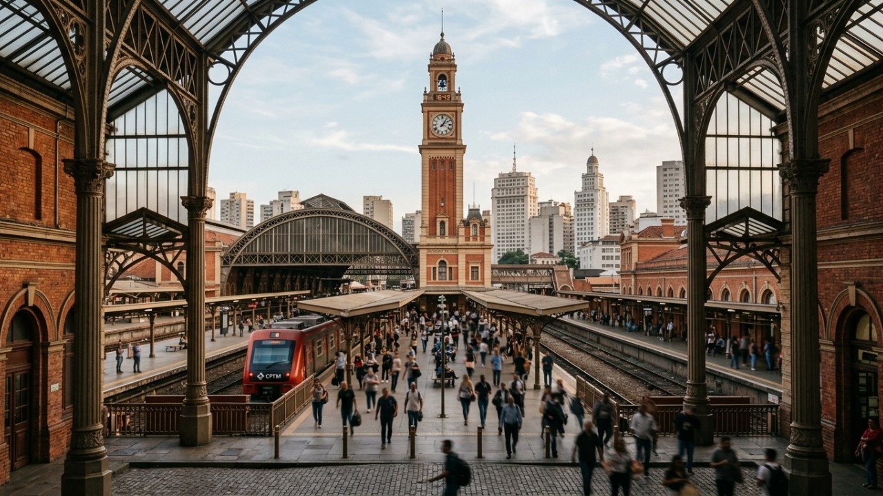 A monumental estação ferroviária de 1901 com uma torre de relógio inspirada no Big Ben que virou o portal histórico e cultural de São Paulo
